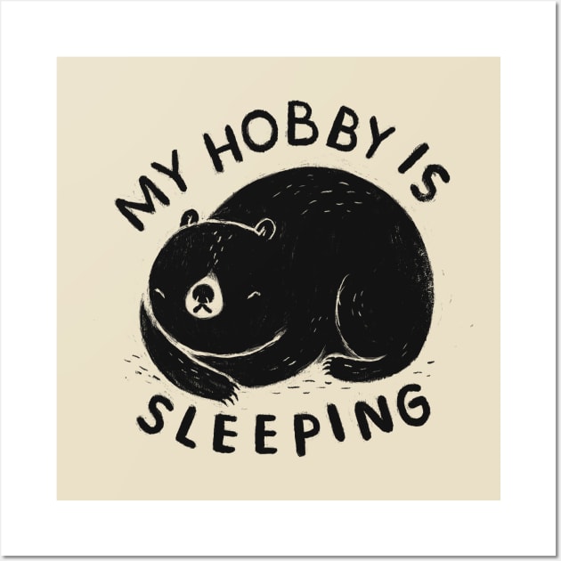 my hobby is sleeping Wall Art by Louisros